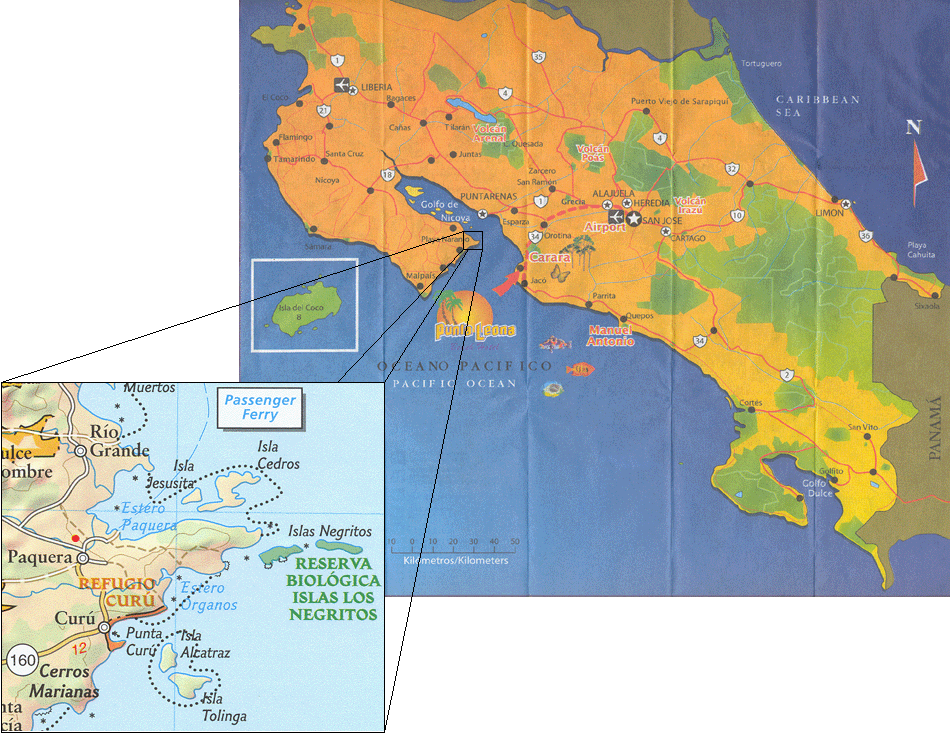 Paquera, Curu, y los Islas